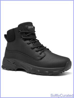 Non Slip Waterproof Work Boots Faux Leather Ankle Food Service Chef